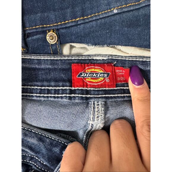 Dickies Women’s Carpenter Jeans Size 31/26 Dark Wash Utility Workwear Straight L - Picture 4 of 12